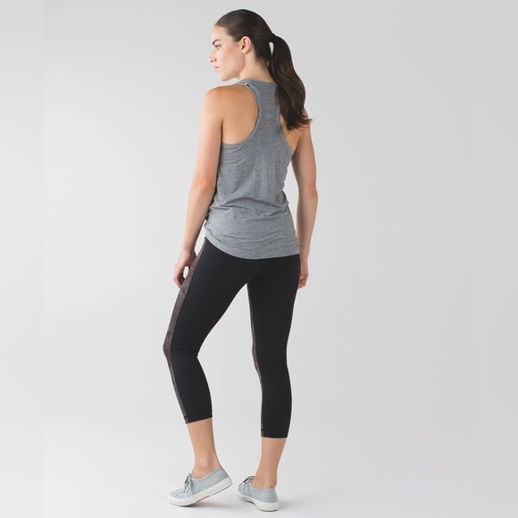 LULULEMON Wunder Under Crop II *Full-On Luon Golden Godess Cashew Multi Size 6 - Picture 2 of 11